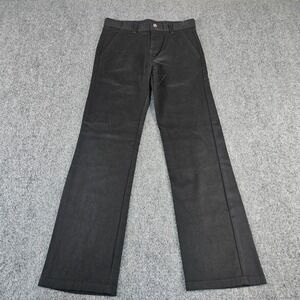 Chaps Boys Approved Schoolwear Black Twill Chino Pants Size 10 Regular Stretch